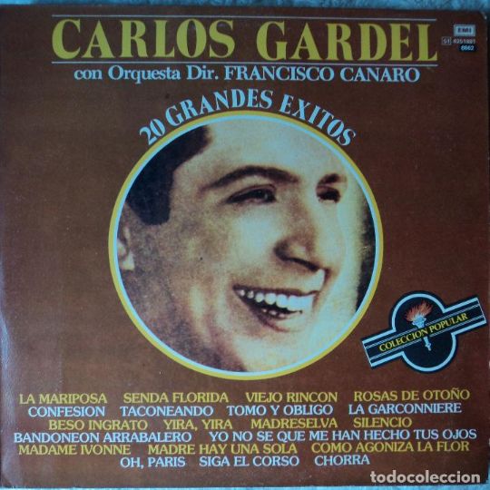 Tapa de disco de Gardel